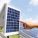 Engineer solar photovoltaic panels station checks